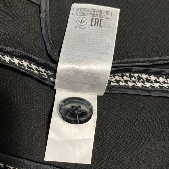 Banana Republic Black White Houndstooth Blazer Jacket Size 2 - Picture 8 of 8